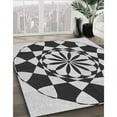 thumbnail image 2 of Ahgly Company Indoor Rectangle Patterned Iridium Black Area Rugs, 7' x 10', 2 of 6