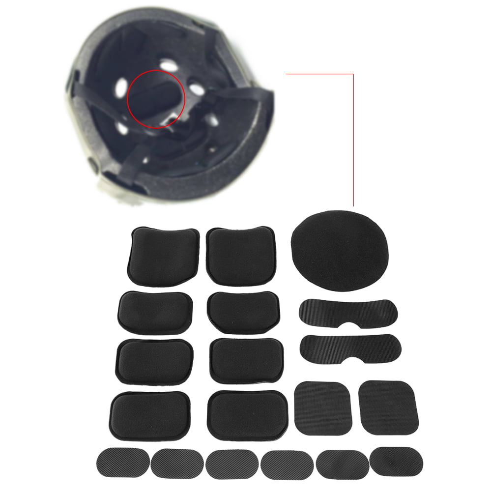19 Pcs EVA Foam Helmet Pads Set Protective Outdoor Sports Cushion Magic Sticker 