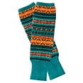 thumbnail image 2 of Wrapables Women's Bohemian Winter Warm Long Leg Warmers, Knee High Boot Socks, Teal, 2 of 4