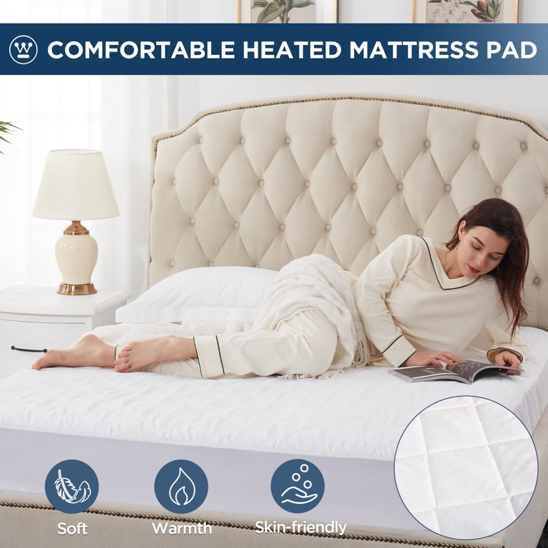 Heated Mattress Pad Queen Size 60x80 Inch, Bed Warmer Electric Mattress  Cover with 10 Heat Settings Dual Controller, 1-12H Auto Shut Off , Fit Up  to 19 Deep Pocket - Walmart.com