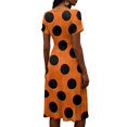 thumbnail image 5 of Womens Halloween Dress Witch Hat Short Sleeve Ghost Cute Wrap Dress Bat V Neck Casual Wedding Guest Dresses L, 5 of 5