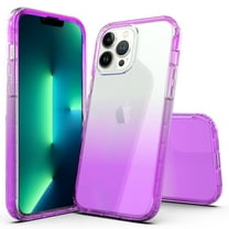 iPhone 13 Mini Case, Rosebono Hybrid Gradient Transparent Soft TPU Clear Skin Cover Case For iPhone 13 Mini (Purple)