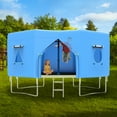 thumbnail image 7 of Jump Into Fun 14FT Trampoline Tent with 4 Windows, Sun-Protection Trampolines Tent Fits for 8 Straight Pole Round Trampoline, Trampoline Tents Canopy for Outdoor Backyard Playground - Tent Only, 7 of 7