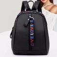 thumbnail image 4 of Fashion Letter Embroidery Waterproof Large Capacity Women Backpack School Bag, 4 of 10
