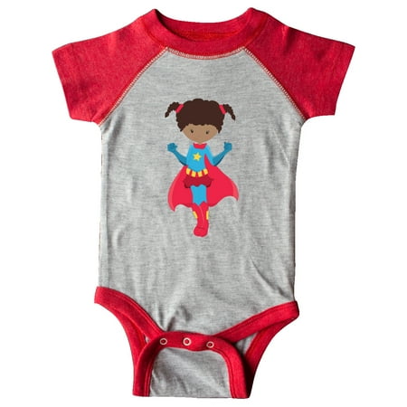 

Inktastic African American Girl Superhero Girl Red Cape Gift Baby Girl Bodysuit