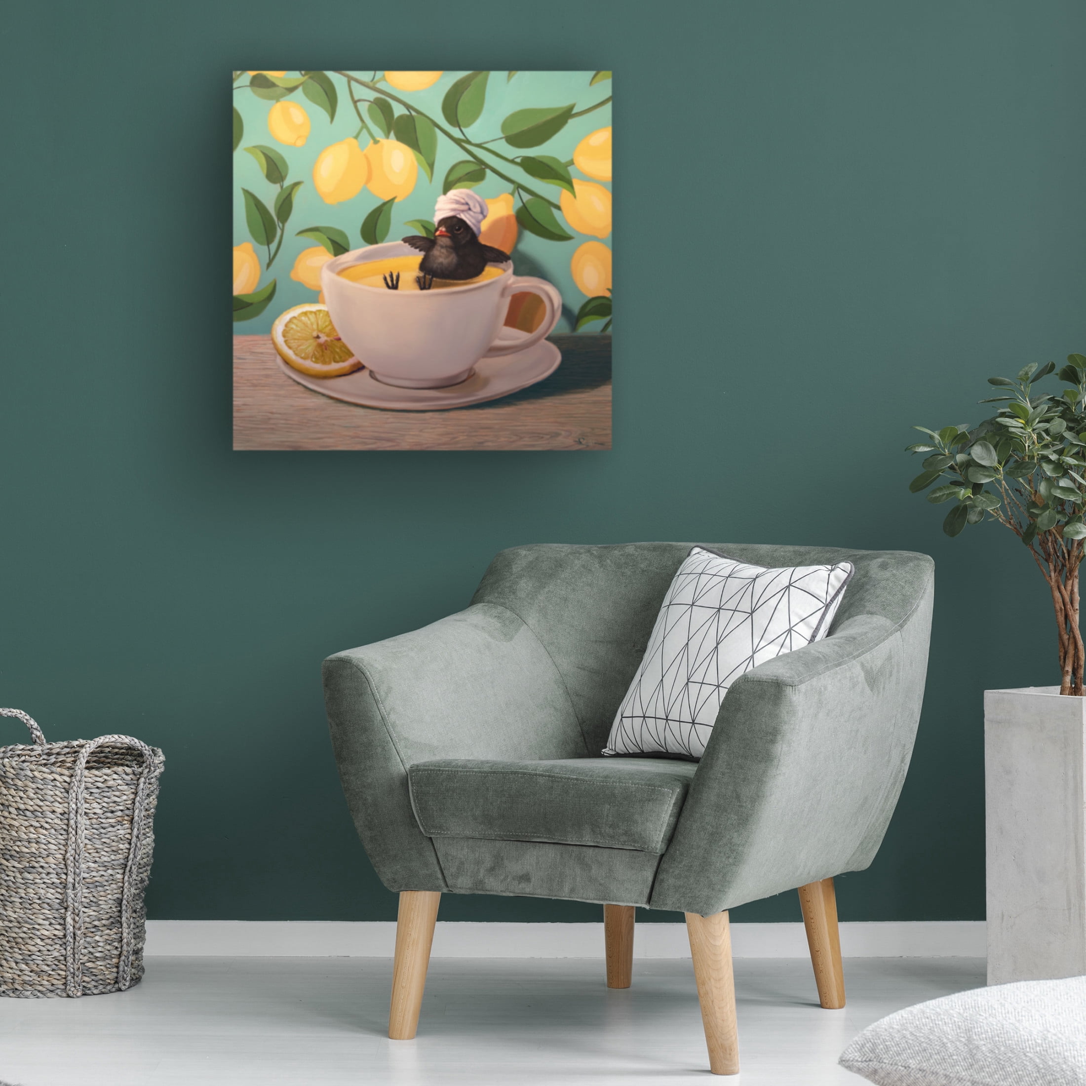 Canvas Wall Art - Lucia Heffernan 'When Life Gives You Lemons' Wall Art for Living Room, Bedroom, or Office Décor by Trademark Fine Art - 14 x 14 Inches