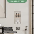 thumbnail image 2 of ‌12x24 Inch Stainless Steel Shower Niche, 2 Tier Waterproof & Rustproof Recessed Bathroom Shelves, No Tile Needed, Space Saving Wall Mount Organizer for Small Spaces Apartments, Silver, 2 of 8