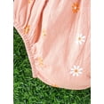 thumbnail image 6 of Zehjuhan Baby's Flower All-over Print Shirred Bodysuit With Headband, Lovely Puff Sleeve Triangle Onesie, Toddler & Infant Girl's Clothing, 6 of 8