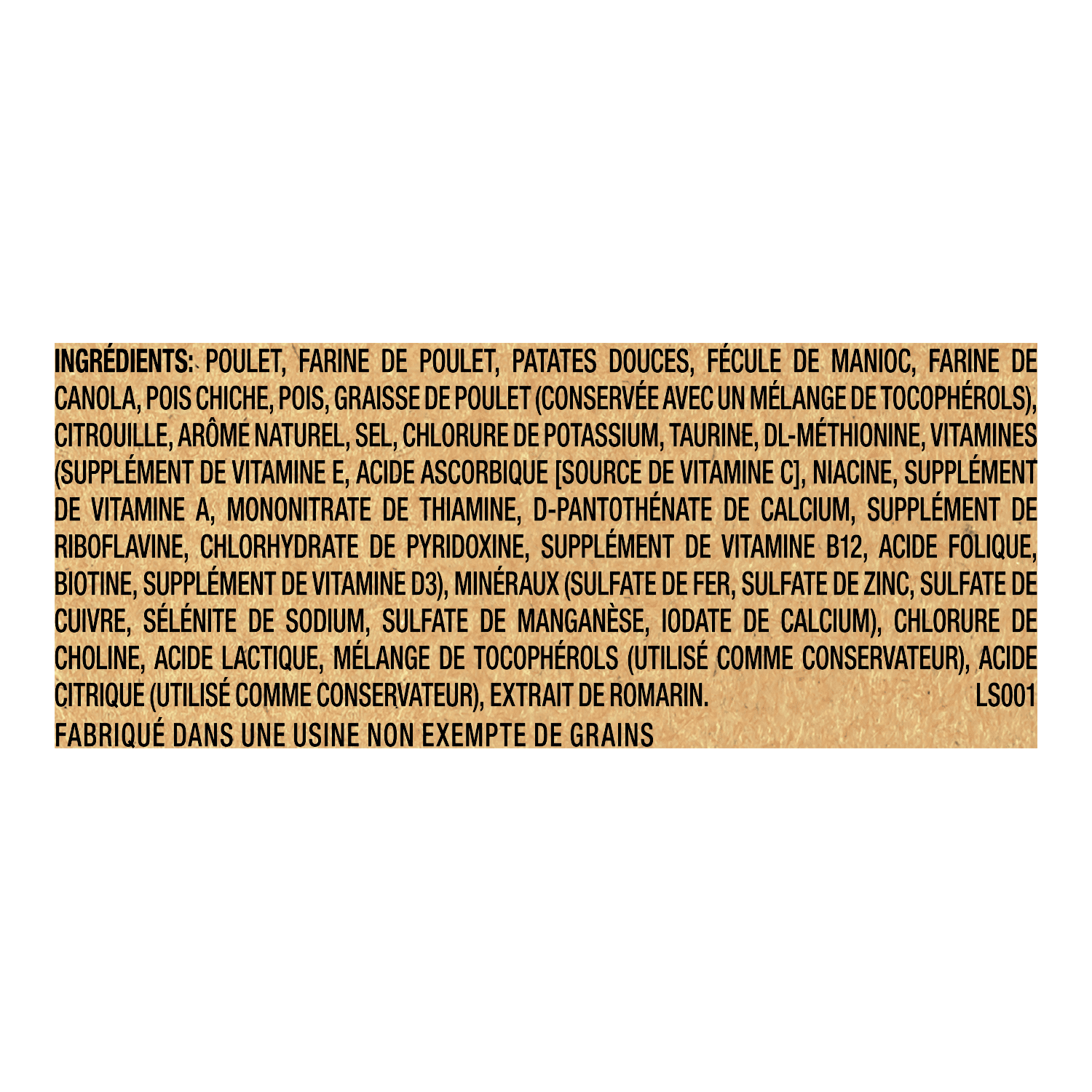 NR GF CHICKEN 5.4KG - FRENCH