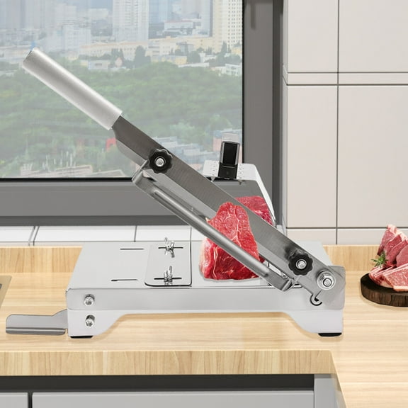 Manual Meat Slicer Frozen Meat Beef Bones Cutter Slicing Machine Stainless Steel