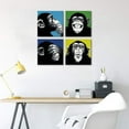 thumbnail image 4 of Modern Wall Art Animals Black and White Funny Modern Gorilla Monkey for Office Pop Art Monkey Painting Print Framed Wall Art for Home Decoration, 4 of 6
