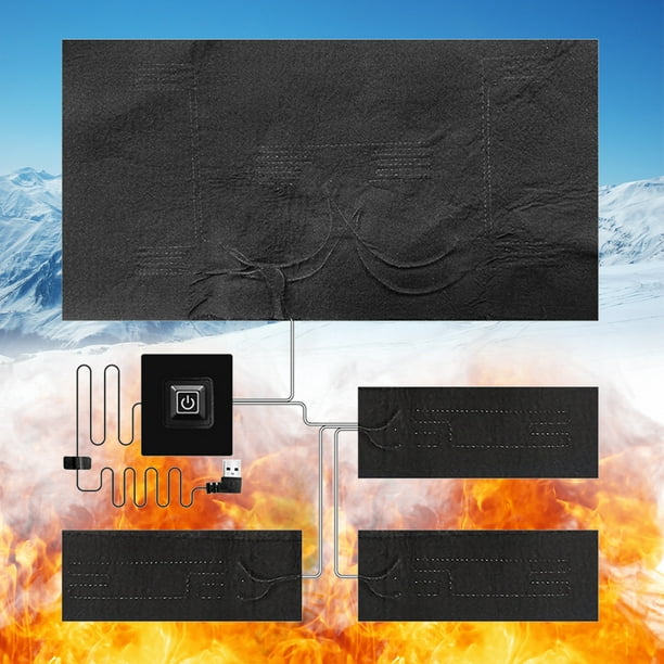 Almohadillas Calefactoras Para Chaqueta De Tela, Almohadilla Calefactora Ajustable De 3 Engranajes Para Acampar Y Senderismo