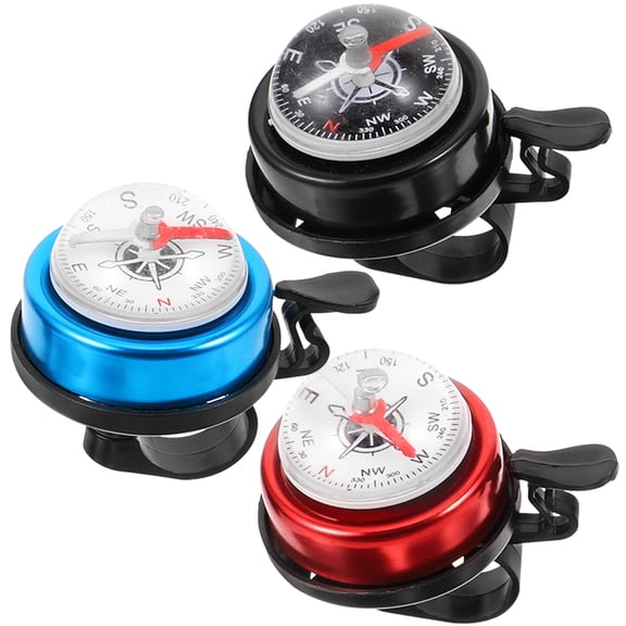 OUNONA Aluminum Alloy Bike Bell Set of 3, Assorted Colors, Cycling Accessories for Bikes and