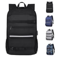 thumbnail image 3 of Laptop Backpack Anti-theft Password Lock Business Computer Shoulder Bags Large Capacity USB Charging Port Travelling Blue, 3 of 9