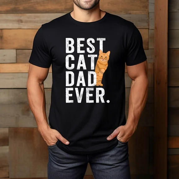 Proud Orange Tabby Cat Dad Graphic for Passionate Pet Lovers Unisex T-Shirt up to size 5XL