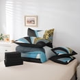 thumbnail image 6 of jejeloiu Vintage Geometric Design 7-Piece Twin Bedding Sets,Abstract Triangle Print Bedding Comforter Set For Adult Reversible, 6 of 8