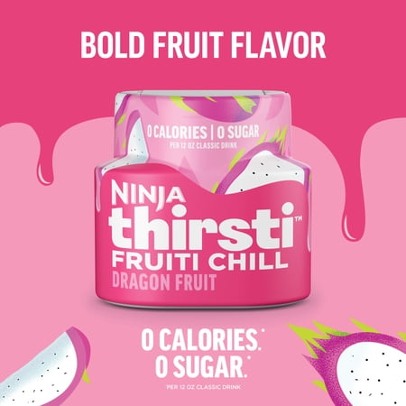 NINJA THIRSTI FRUITI CHILL DRAGON FRUIT FLAVORED LIQUID WATER DROPS, 1 FLAVOR POD, WCFDGFT61