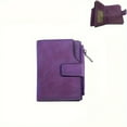 thumbnail image 1 of PENGX Vintage Solid Color Bifold Wallet for Women  Compact Coin Purse with Credit Card Slots, 1 of 7