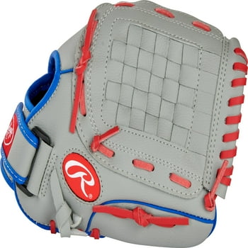 Rawlings 2022 Players Series Baseball Glove Mitts, Gray, Blue and Red, 11.5 In., Right Hand Throw