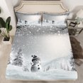 thumbnail image 2 of Homewish Christmas Snowman 4-Piece Full Size Sheets for Children Female Teens,Happy New Year Bed Sheets,Xmas Festival Lightweight Sheet Sets,Breathable Home Decor, 2 of 7
