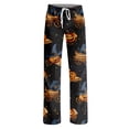 thumbnail image 4 of Halloween Pajama Pants for Women Spooky Pumpkin Print Elastic Waist Comfy Lounge Pjs Pants, 4 of 5