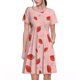 thumbnail image 1 of Easygdp Cute Strawberry C para Vestido Transpirable de Mujer, Vestido Suelto de Manga Corta con Pliegues y Bolsillos para el Verano, 1 of 6