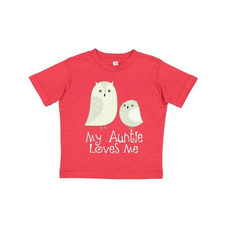 

Inktastic My Auntie Loves Me Owl Gift Toddler Boy or Toddler Girl T-Shirt