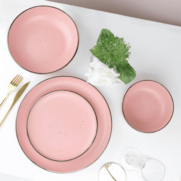 Vajilla Vascella Rosa para 8 personas 32pz Walmart en linea