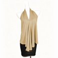 thumbnail image 7 of Halter Tops for Women, Sleeveless V Neck Shirts, Loose Fit, Casual Summer Tops, Vacation Travel Street Wear | VerBelle,Khaki M, 7 of 7