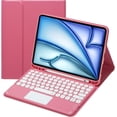 thumbnail image 1 of Funda con teclado táctil para iPad Air de 11 pulgadas M3 (2025) / M2 (2024), iPad Air de 5.a (2022) / 4.a generación (2020) de 10,9 pulgadas con portalápices - Teclado Bluetooth táctil magnéticamente, 1 of 7