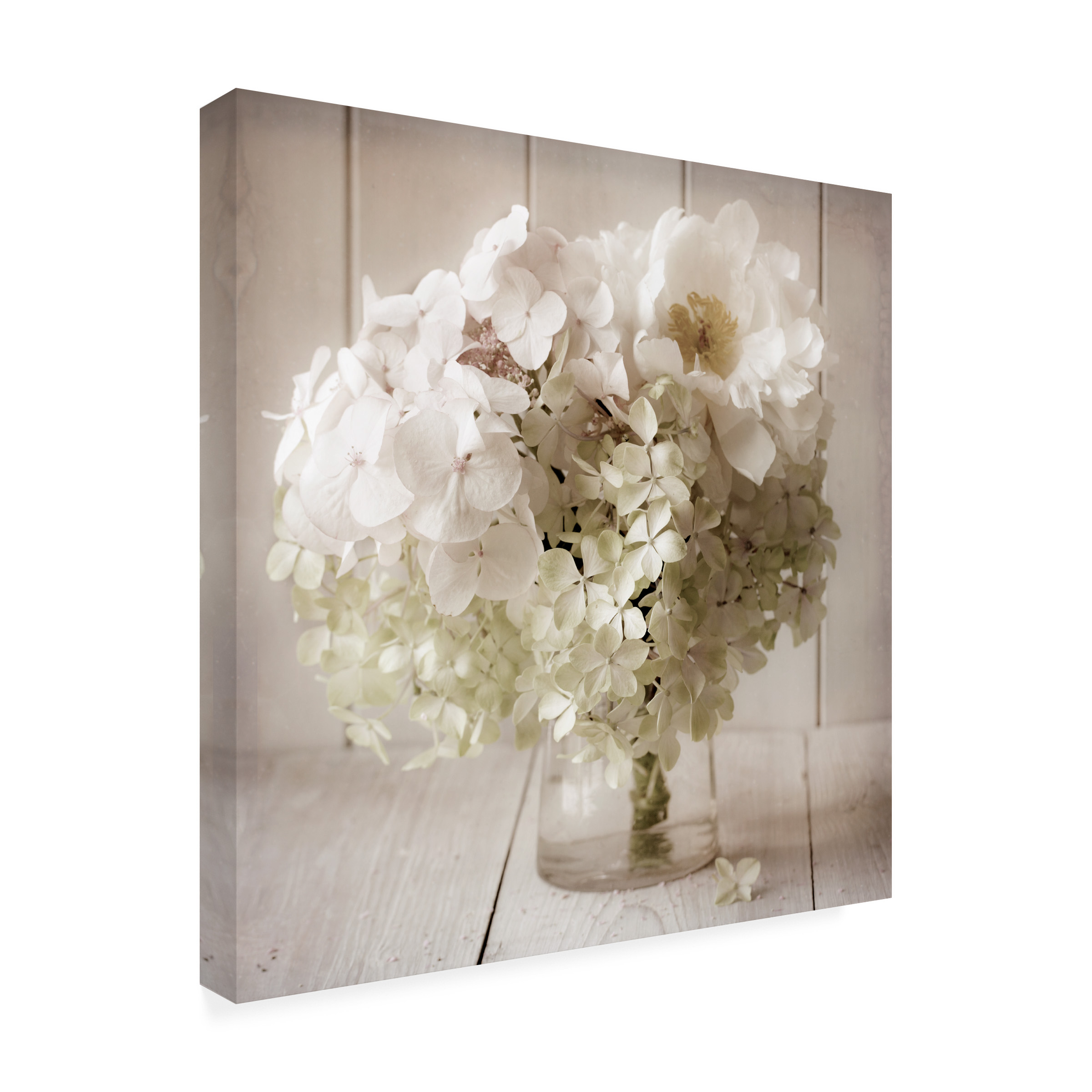 Symposium Design 'White Flower Vase ' Canvas Art