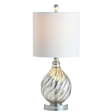 Jonathan Y Lawrence 20.5" Glass/Metal Led Table Lamp