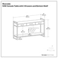 thumbnail image 4 of Simpli Home Riverside 54 inch Wide Solid Mango Wood Modern Industrial Console Sofa Table in Natural, 4 of 7