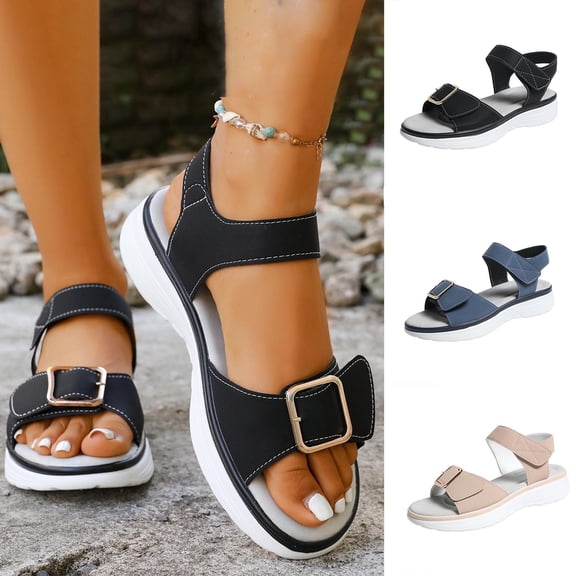 Miluxas Women's Walking Sports Athletic Sandals Comfortable Outdoor Hiking Slingback Casual Summer Beach Shoes Khaki 9.5(43)
