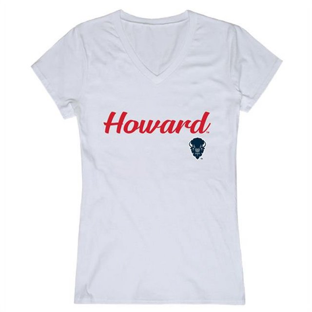 W Republic 555-171-WHT-02 Women Howard Bison Script T-Shirt, White - Medium
