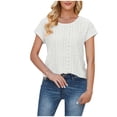 thumbnail image 2 of SDNall T-Shirts for Women Spring/Summer Casual Loose Round Neck Short Sleeve 'S Summer Tops, 2 of 9