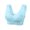 Light Blue, variant on Push Up Front Buckle Lace Bandeau Double Buckle Sports Bra, Wire-Free Breathable Yoga & Sleep Bra For Women White M
