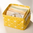 thumbnail image 7 of Linnome Linen Cotton Desktop Storage Basket Fresh Fabric Organizer Box Foldable Small Sundry Holder for Bedroom Vanity Living Room Countertop Tidying, 7 of 7