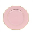 thumbnail image 5 of Balsa Circle 10 Blush Disposable Baroque Plastic 11" Dinner Plates Gold Rim Party Decorations, 5 of 8