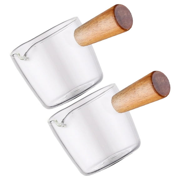 ORDDIART Espresso Shot Glass Borosilicate Glass Western Restaurant 2Pack 3.1x2.0x1.8in