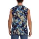 thumbnail image 4 of Fotbe Abstract Blue Squares Men's Camiseta sin Mangas Estampada para Hombres, Playera Casual para Gimnasio, Entrenamiento, Playa-Large, 4 of 7