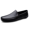 thumbnail image 3 of Men's Casual Loafers Slip On Leather Shoes Comfort Driving Shoes Moccasins Classic Penny Loafer Flats Boat Shoes, 3 of 10