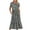 Z5#Gray, variant on ICHUANYI Women's Casual Short Sleeve Crewneck Dress Summer Long Dresses Flowy Tiered Maxi Beach Dress With Pockets