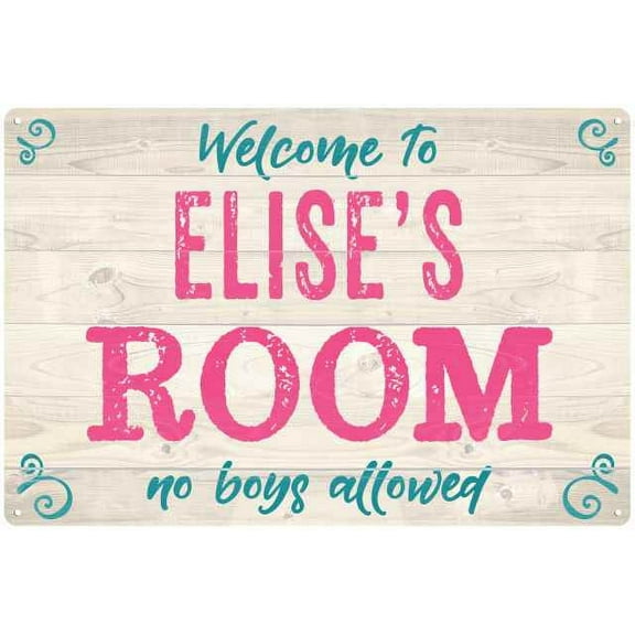 ELISE'S Room Kids Bedroom Sign Gift 8x12 Metal Sign 108120089177