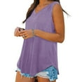 thumbnail image 5 of WREESH Womens Tank Tops Tank Tops V-Neck Basic Casual Flowy Summer Sleeveless T-Shirt Purple, 5 of 8