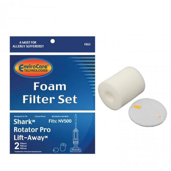 1 envirocare shark rotator pro nv500 foam filter set f653 Vacuum Cleaner filter