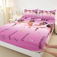 thumbnail image 4 of Castle Fairy Black Kawaii Ballet Girl Bed Sheets 4-Piece,Flying Butterfly Kawaii Bow Full Size Sheets,1 Fitted Sheet, 1 Flat Sheet and 2 Pillowcases, 4 of 6