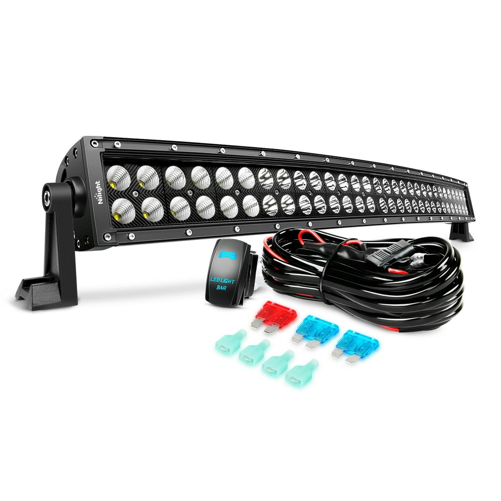 Nilight 32 Inch 180W Black Curved LED Light Bar Combo Offroad Lighting ...