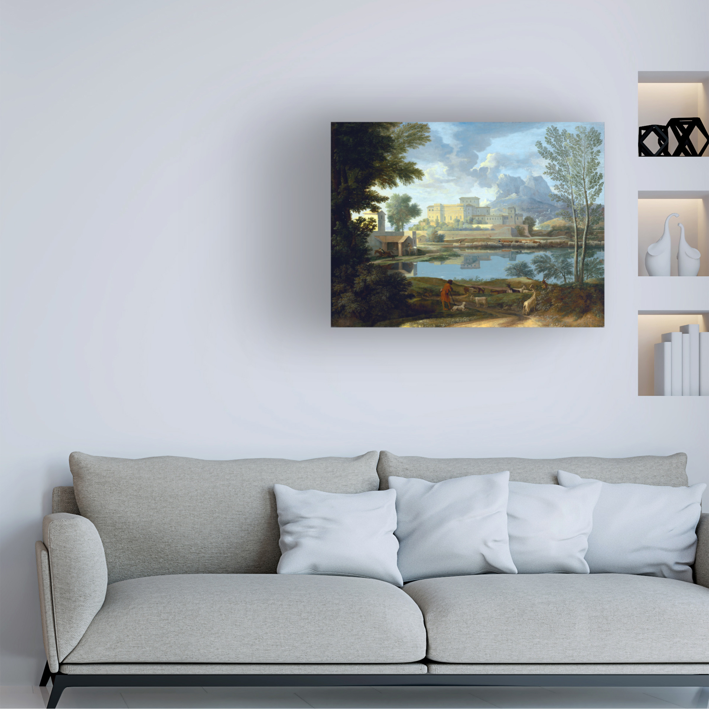 Nicolas Poussin 'Landscape With Calm' Canvas Art