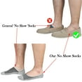 thumbnail image 3 of WHIPPY Men's No Show Socks Low Cut Invisible Socks Non Slip Cotton Short Socks 12 Pairs, 3 of 6